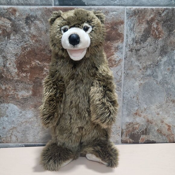 Vancouver Aquarium Standing Grizzly Bear Plush Stuffed Animal Toy